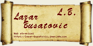 Lazar Bušatović vizit kartica